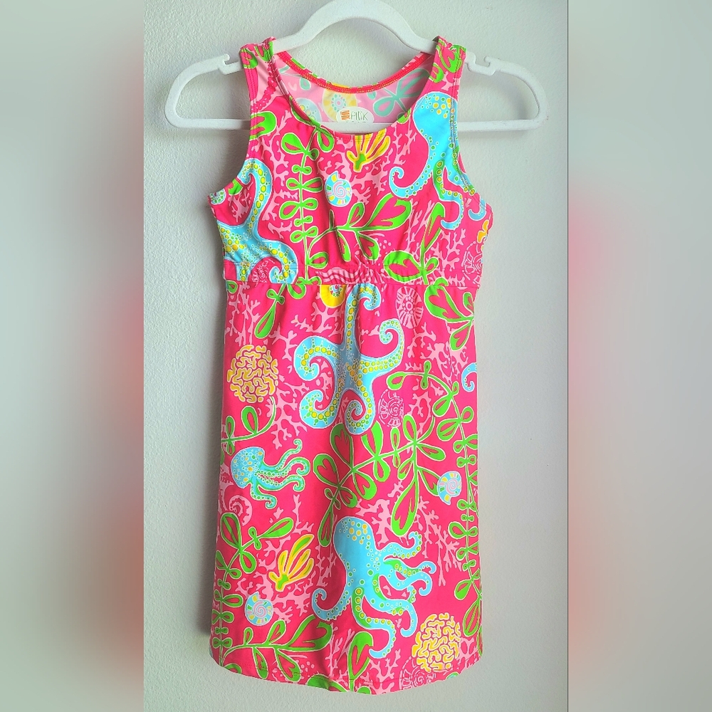 Spunkwear - Girl's Beach Theme Dress, Sz Large (8/10). Made in the USA 🇺🇸